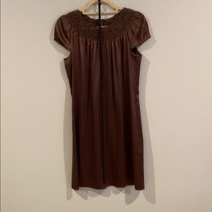 Elie Tahari brown dress with belt